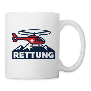 Rettungshubschrauber Logo - Tasse - Weiß - Rechts