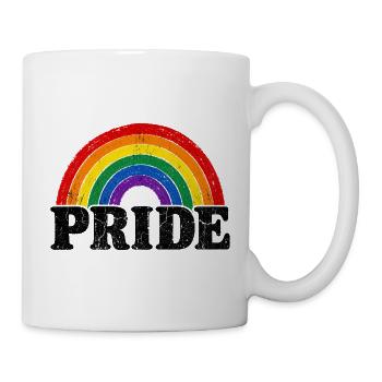 CSD Pride Rainbow Lettering Telling LGBT - Mug blanc - blanc - Droite