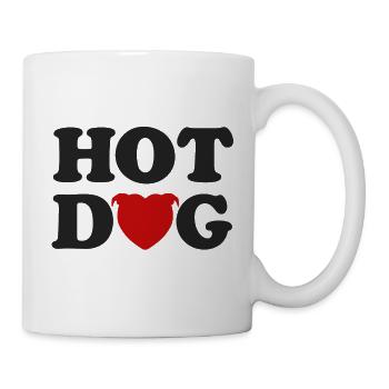 Herzkopf-Hotdog - 031 - Tasse - Weiß - Rechts