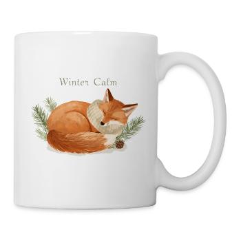 Winter Calm Fox Cozy Winter - Mug - white - Right