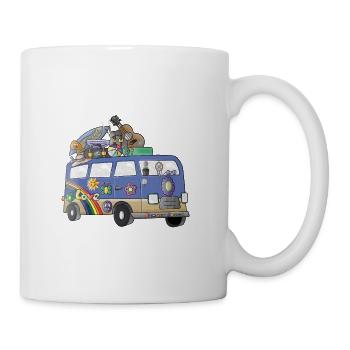 Hippie Camper Motiv Vanlife Camping Retro - Tasse - Weiß - Rechts