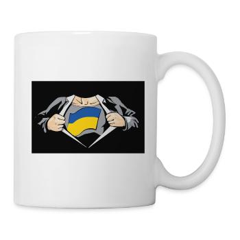 Ukraine-Superhelden-Ukraine-Flagge - Tasse - Weiß - Rechts