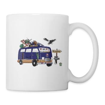 Vacances de camping Vanlife avec motif campeur américain - Mug blanc - blanc - Droite