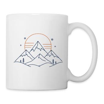 Berglandschaft mit Sonne - Tasse - Weiß - Rechts