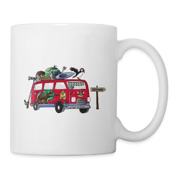 Norwegen Camper Motiv Vanlife Camping Urlaub - Tasse - Weiß - Rechts