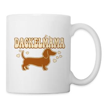 Dackelmama Shirt | Stolze Dackel Mama Geschenk  - Tasse - Weiß - Rechts