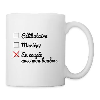 Statut matrimoniale boubou - 07 - Mug blanc - blanc - Droite