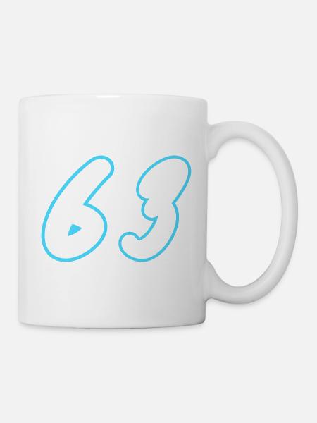 63 Zahl symbol - Tasse - Weiß