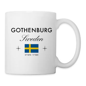 Gothenburg Sweden Coordinates Travel Souvenir - Mug - white - Right
