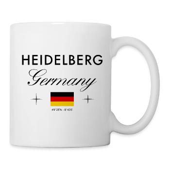 Heidelberg, Allemagne, coordonnées Souvenir de voyage - Mug blanc - blanc - Droite
