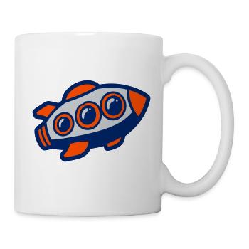 Space Rocket Illustration - Mug - white - Right