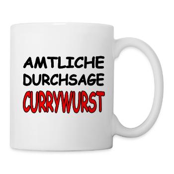 Currywurst - Tasse - Weiß - Rechts