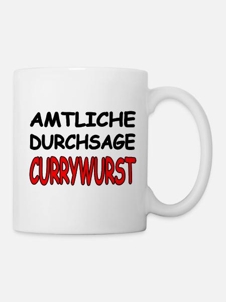 Currywurst - Tasse - Weiß