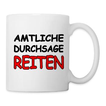 Reiten - Tasse - Weiß - Rechts