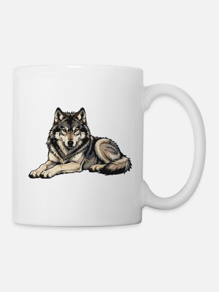 wolf-wildlife - Tasse - Weiß