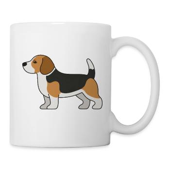 Beagle Color Block Illustration - Mug - white - Right