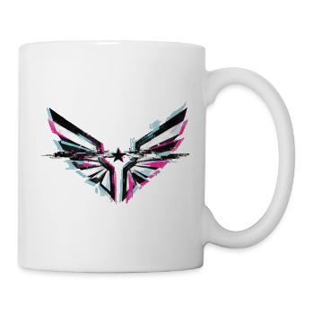Glitch Angel Dark Y2K Streetwear - Mug - white - Right