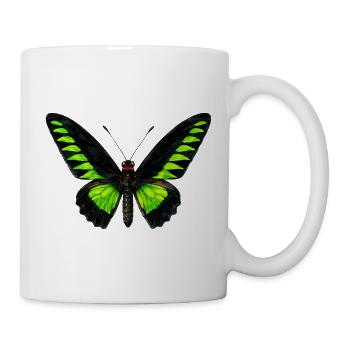 Trogonoptera Birdwing de Rajah Brooke - Mug blanc - blanc - Droite