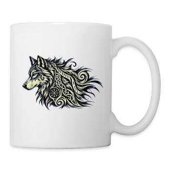 Nordic Wolf – Seele der Wildnis - Tasse - Weiß - Rechts