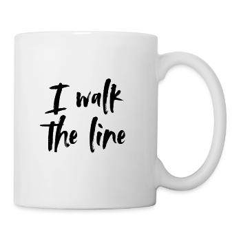 I walk the line - Tasse - Weiß - Rechts