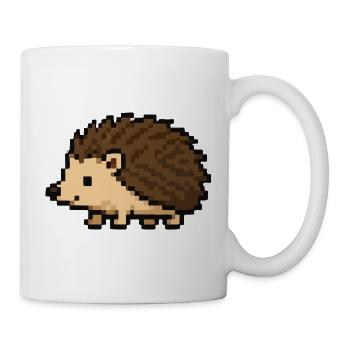 Pixeliger Igel im Retro-Stil - Tasse - Weiß - Rechts