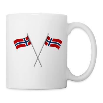 Norwegische Flagge - Tasse - Weiß - Rechts