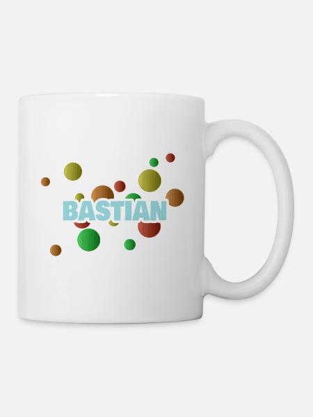 Bastian als Vorname - Tasse - Weiß