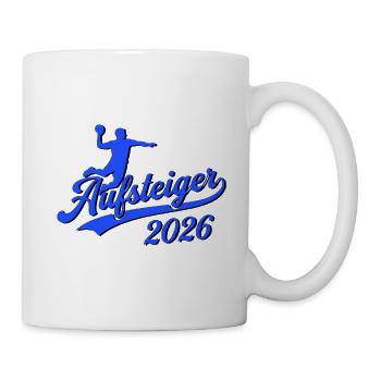 Handball Aufsteiger Meister Shirt 2026 blau - Tasse - Weiß - Rechts
