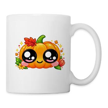 Kawaii Pumpkin Eyes Giga - Tasse - Weiß - Rechts