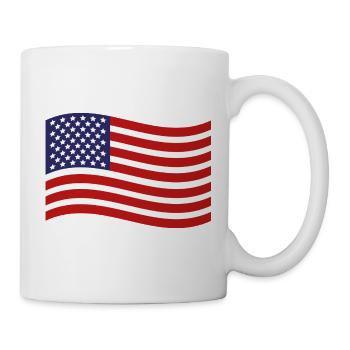 Flagge der Vereinigten Staaten - Tasse - Weiß - Rechts