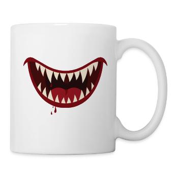 Wildes Grinsen Haibiss - Tasse - Weiß - Rechts