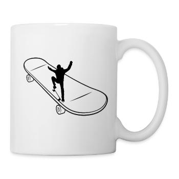skateboard skaten skate sport fahren skaten - Tasse - Weiß - Rechts