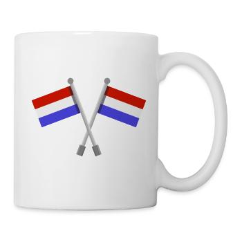 Niederländische Flagge - Tasse - Weiß - Rechts