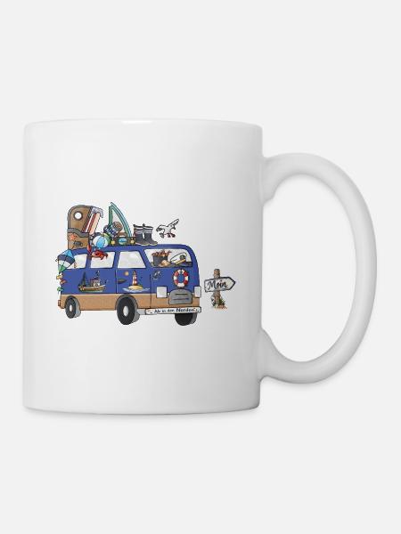 Küsten Nordsee Ostsee Camper Wohnmobil - Tasse - Weiß