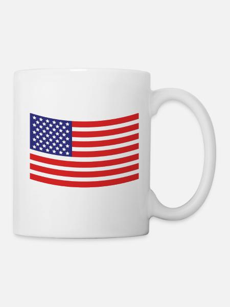 Flagge der Vereinigten Staaten - Tasse - Weiß
