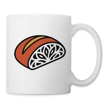 Sauerteigbrot Muster Grafik - Tasse - Weiß - Rechts