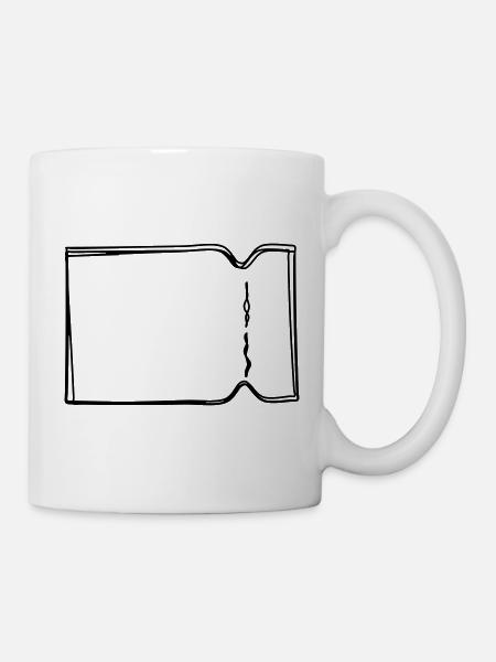 Ticket handgezeichnet - Tasse - Weiß