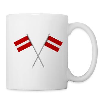 Flagge von Lettland - Tasse - Weiß - Rechts
