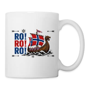  Norwegen Wikinger Langschiff RO RO RO Nordische - Tasse - Weiß - Rechts