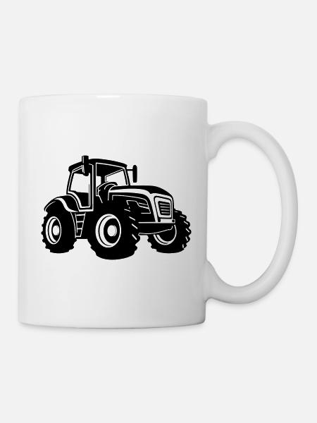 Traktor Landmaschine Symbol - Tasse - Weiß