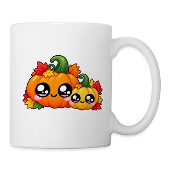 Kawaii-Herbst-Kürbisse - Tasse - Weiß - Rechts
