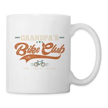 Grandpa's Bike Club – Fahrradgeschenk - Tasse - Weiß - Rechts