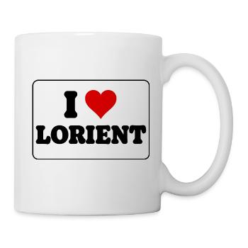 Ich liebe Lorient, ich liebe Lorient – Ich liebe Stadt - Tasse - Weiß - Rechts