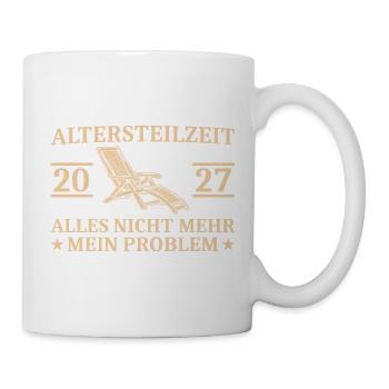 Altersteilzeit 2027 Liegestuhl Abschiedsgeschenk - Tasse - Weiß - Rechts