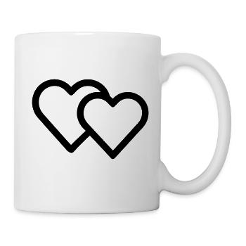 Doppelherz - Tasse - Weiß - Rechts