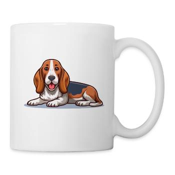 Basset Hound (Comic) - Tasse - Weiß - Rechts