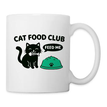 Cat Food Club Katzen Logo - Tasse - Weiß - Rechts