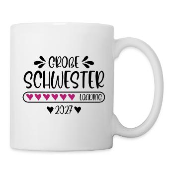 Große Schwester 2027  - Tasse - Weiß - Rechts