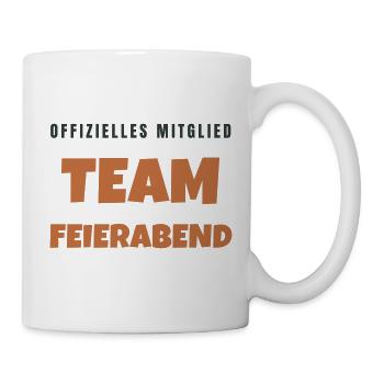 Team Feierabend offizielles Mitglied - Tasse - Weiß - Rechts