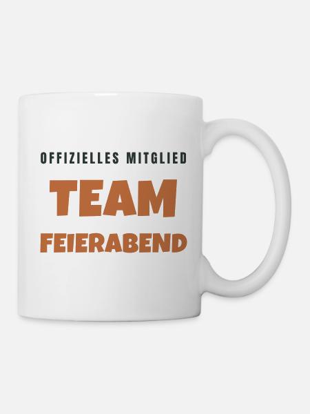 Team Feierabend offizielles Mitglied - Tasse - Weiß